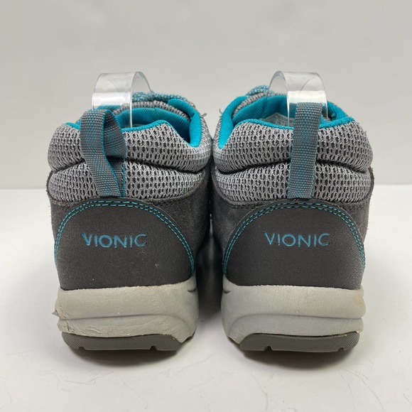 Vionic Cypress Gray & Teal Water Resistant Outdoor Trail Hiking Shoes - Picture 5 of 10